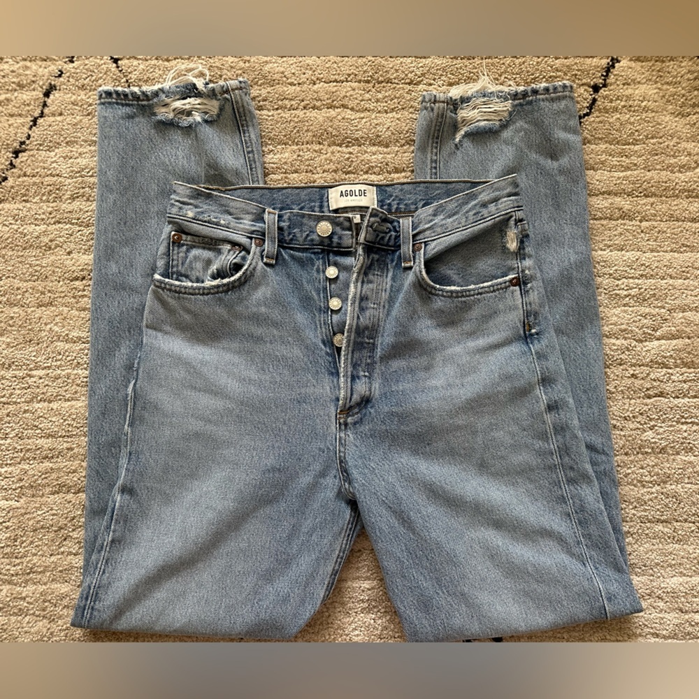 AGOLDE 90'S PINCH WAIST HIGH RISE STRAIGHT IN STAGE - Picture 3 of 10